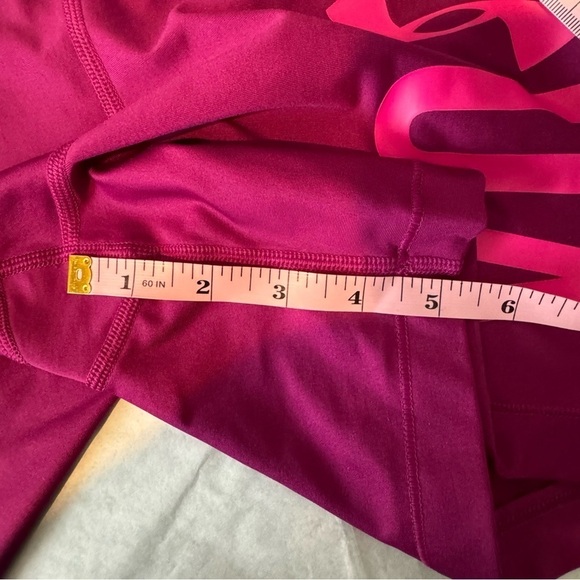 Under Armour Big Logo UA Women’s Compression Shorts Fushia Deep Pink - Picture 14 of 14